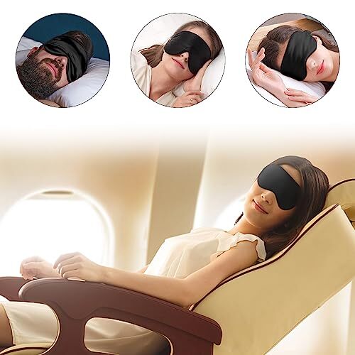 Silk Sleep Mask Adjustable Strap Comfortable Blindfold Men Women Block Light NEW