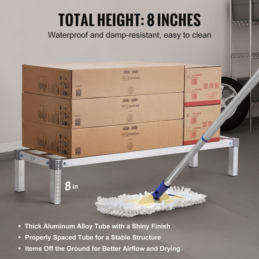 Robust 1000lb 48x14x8 Aluminum Rack Rust-Resistant Tool-Free Setup