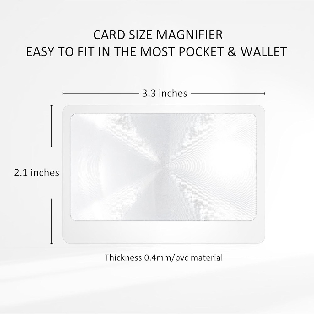MAGDEPO 3X/5X Rectangular Large Handheld Magnifying Glass Bifocal Magnifier Acry