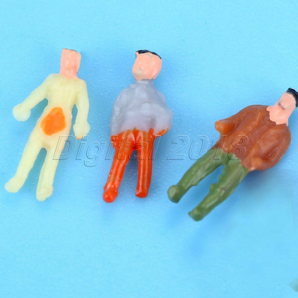 100Pc 1:300 Multicolor Model People Figures For Train Railway Layout Scenery DIY