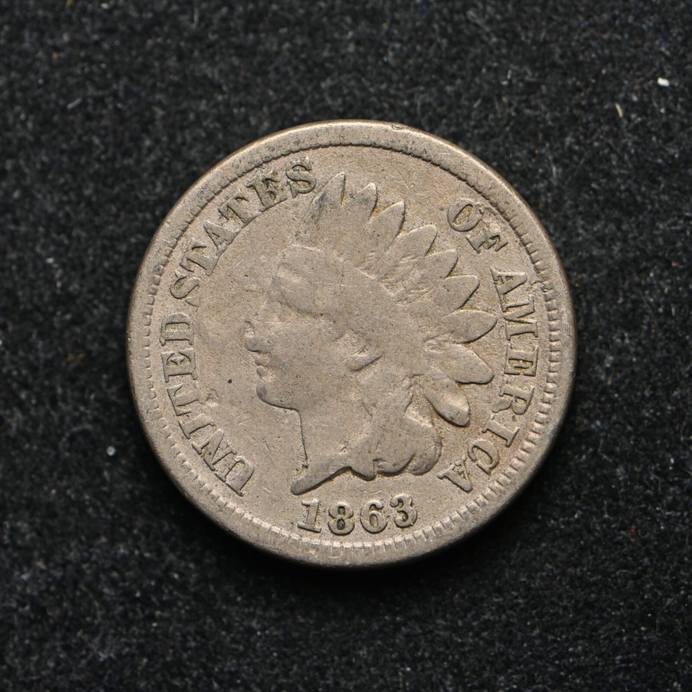 1863 C/N Indian Head Cent (ab3075)