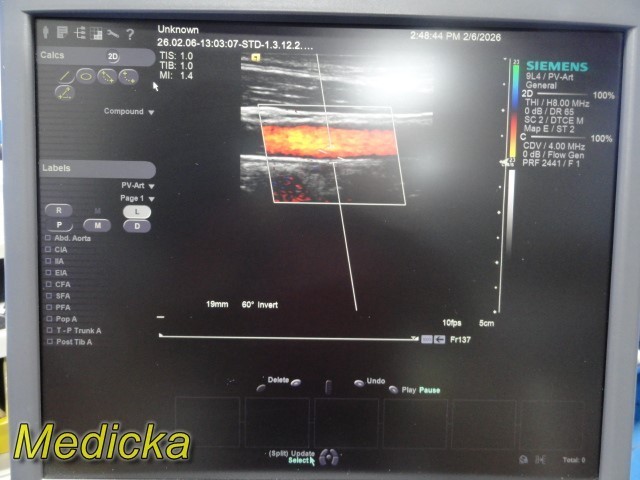 2013 Siemens 9L4 Linear Array Ultrasound Transducer Ref 10035946 ~ 39512