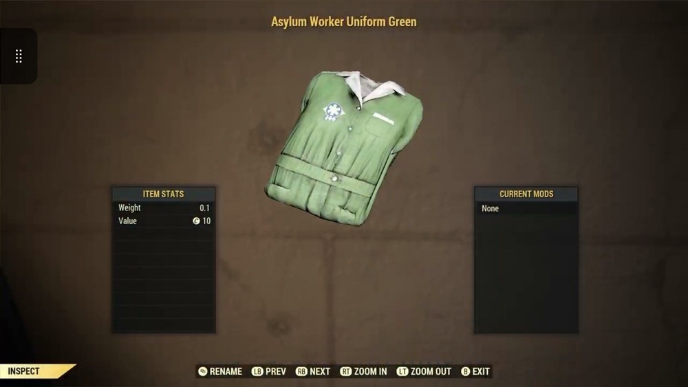 (Xbox) Asylum Worker Uniform Green