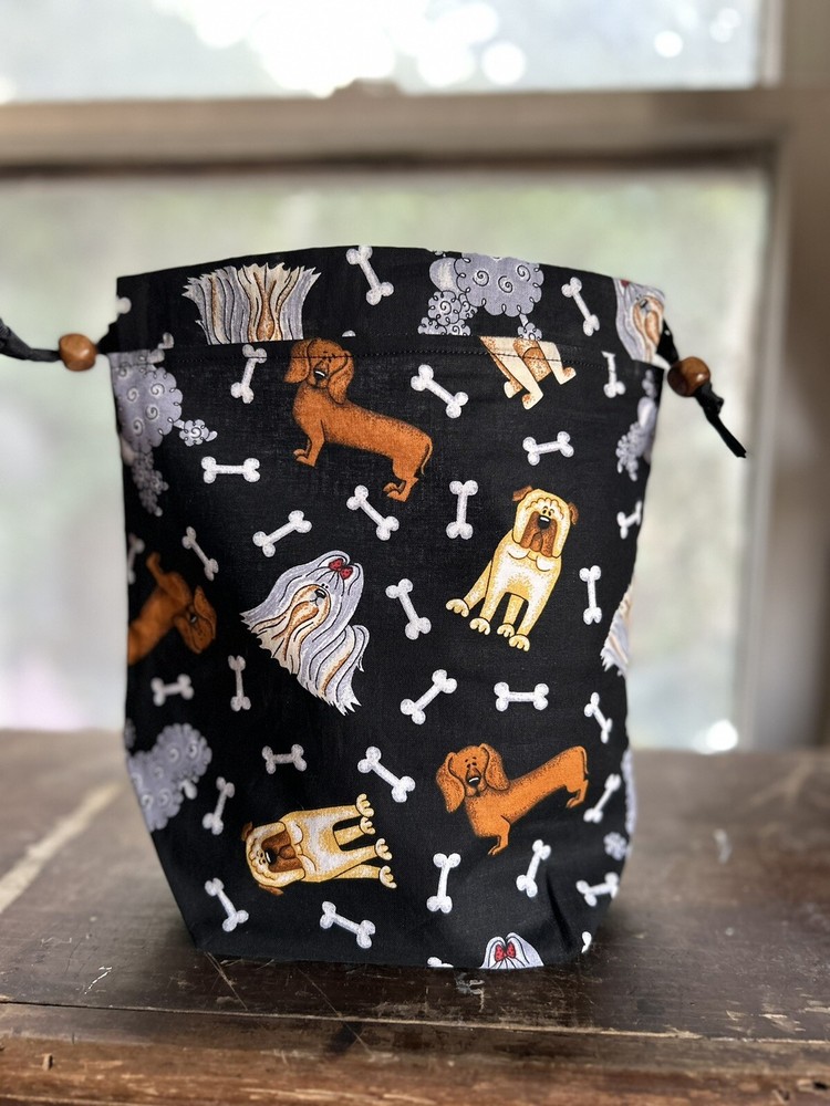 Small project bag handmade, Small Project Bag, Gift Bag, Crotchet Bag