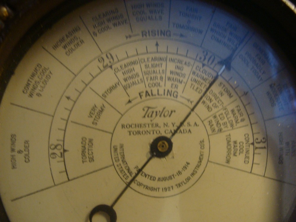 taylor stormoguide junior 1927 barometer (as is) read description