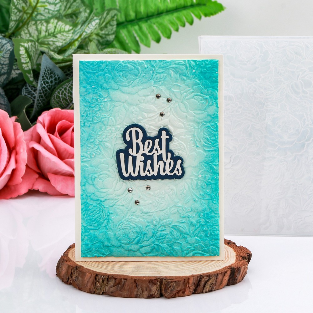 3D Embossing Folder Floral Pattern Plastic Flower Theme for Diy Scrapbooking