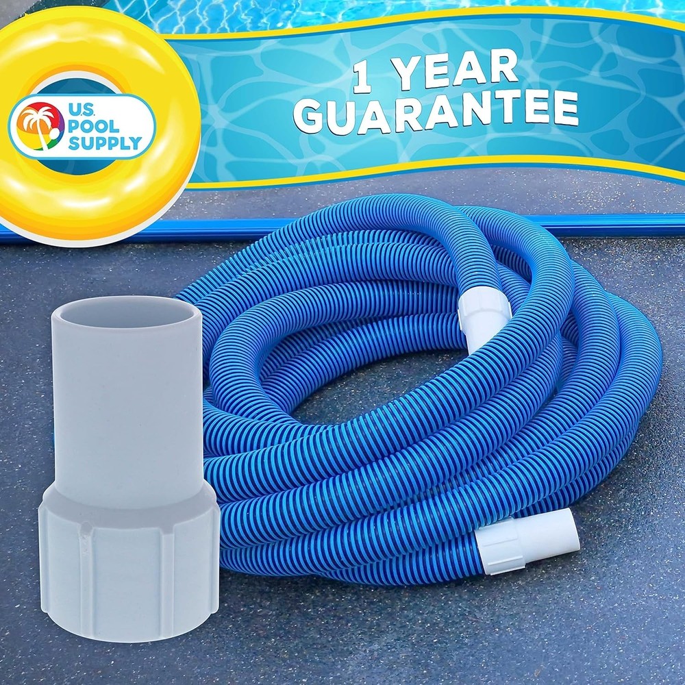 1-1/2" Pool Hose Cuff - Secure Threaded ABS Plastic Replacement for Vacuums