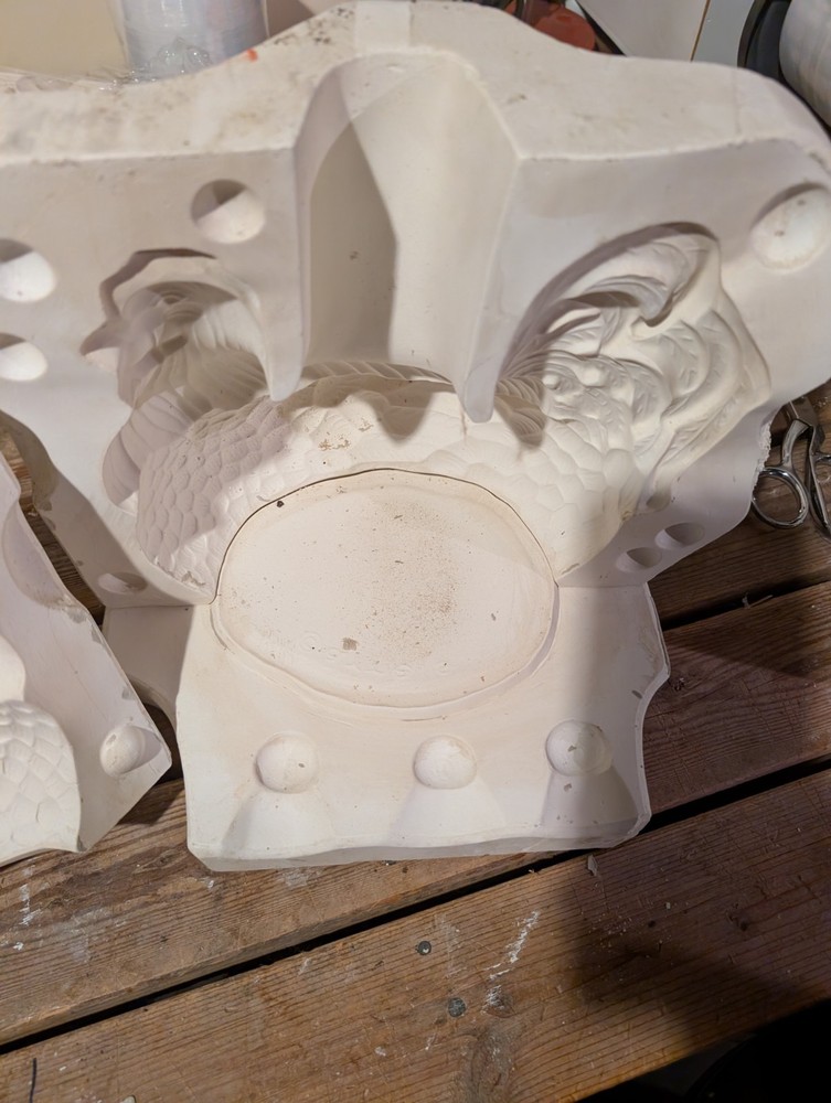 Large Chicken Planter Vintage Slip Casting Ceramic Mold