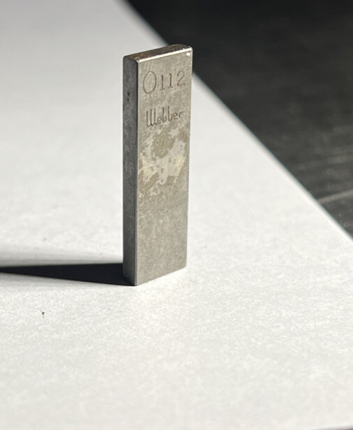 .112 Starrett-Webber Gage Block Used
