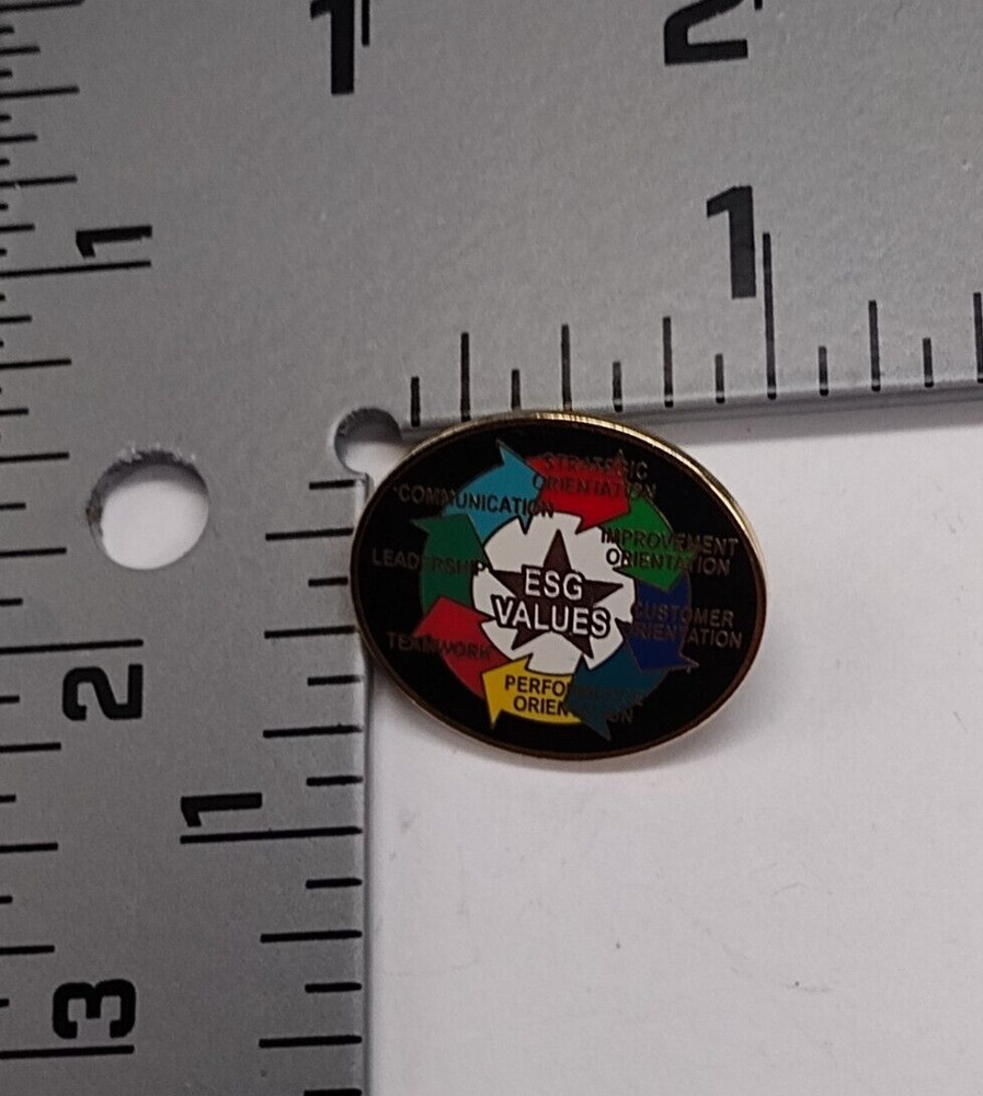 ESG Values Performance Leadership Communication...Lapel Tack Pin