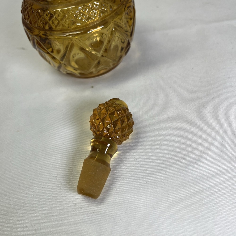 Imperial Cape Cod Amber Cruet w/ Stopper 5.25"
