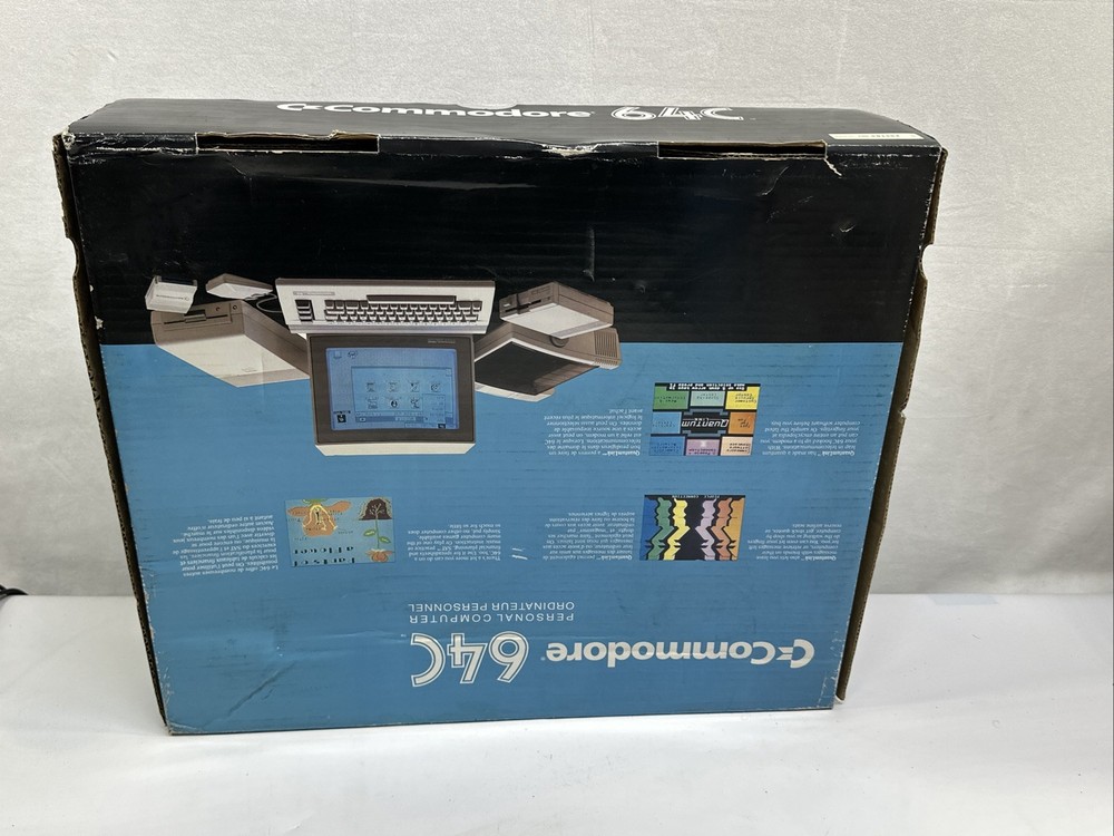 Vintage Commodore 64C Home Computer Console In Blue Box Working W/ Cassette