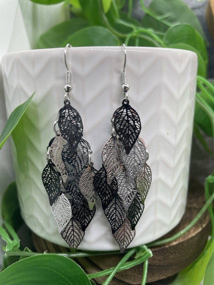 3” Silver-tone Retro Boho Drop Dangle Earring Set New Free Ship B4958