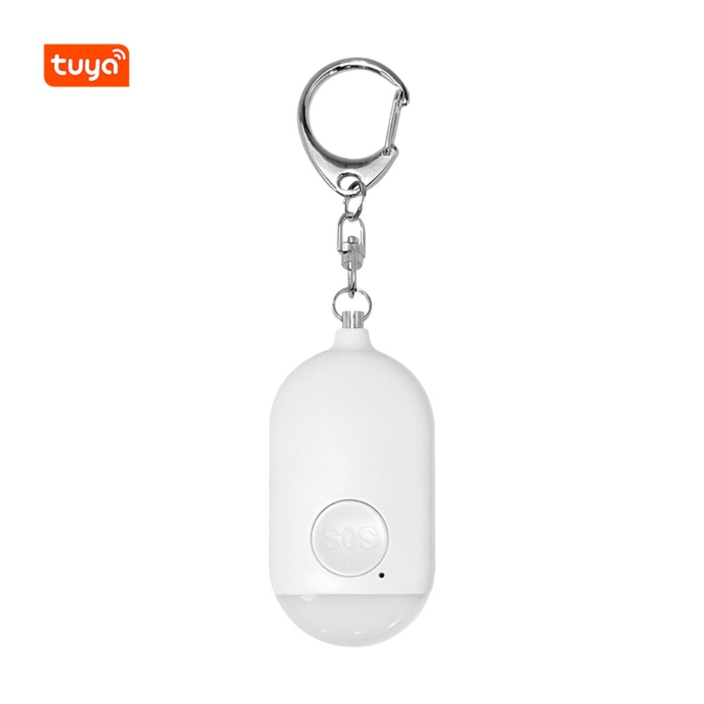 Smart Personal Alarm With Keychain and Flashlight - Tuya