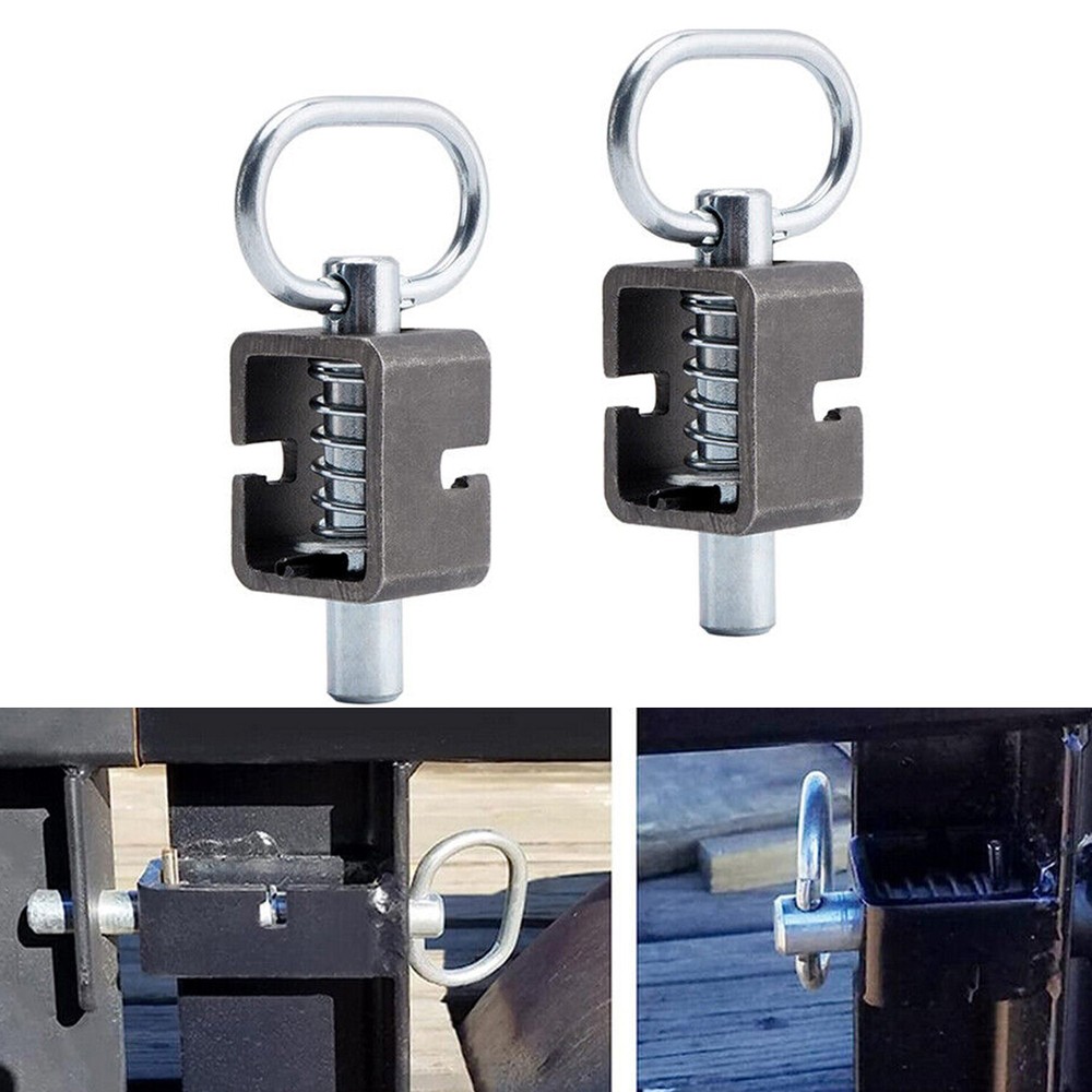 SPARKWHIZ 2 PCS Universal Spring Trailer Gate Weld-On Spring Latch Lock Assembly