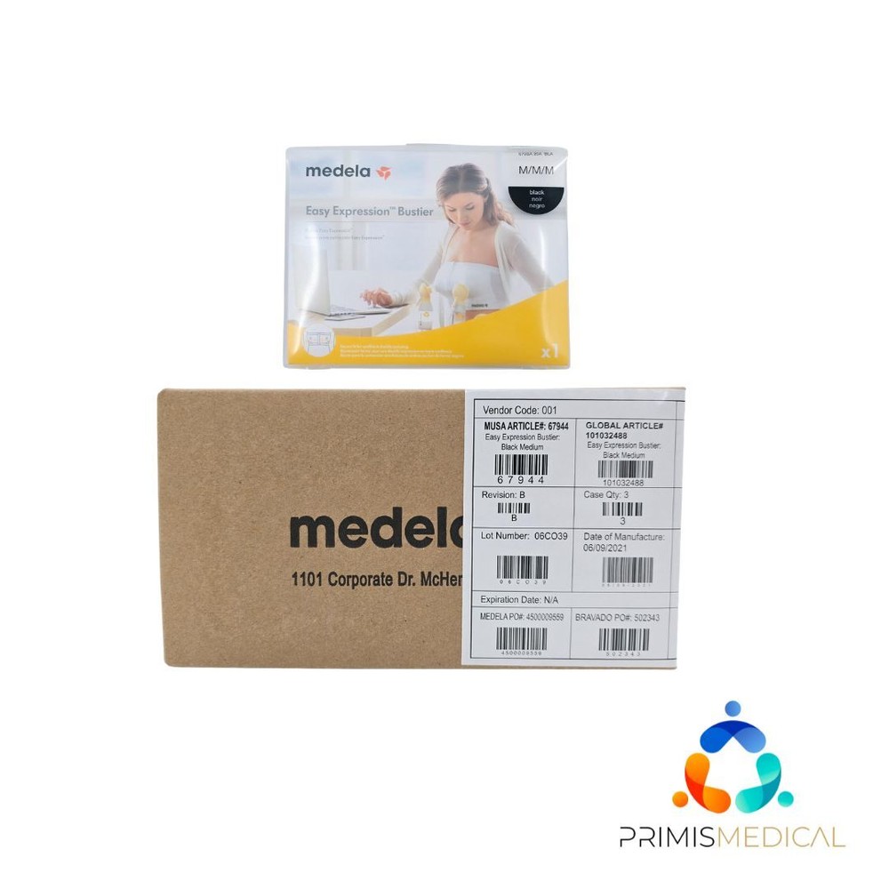 Medela 67944 Easy Expression Bustier Medium Black Case of 3