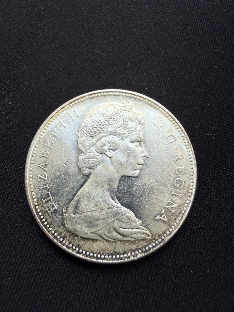 1966 Canada $1 Silver Dollar Coin - Toned Gem