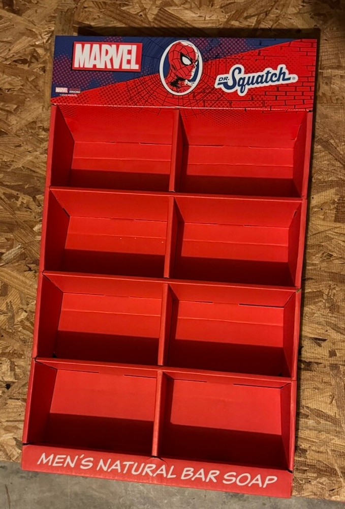 Spiderman Dr. Squatch Retail sidekick display, Super Rare!