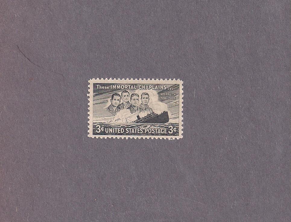#956 Four Chaplains Issue mint NHOG