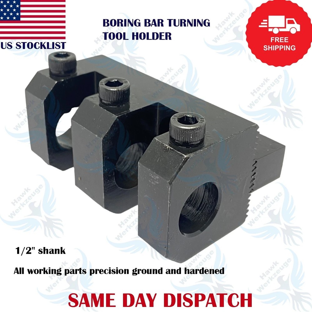 1/2" Boring Bar Turning Lathe Tool Post Holder TOOL POST SET for straight shank
