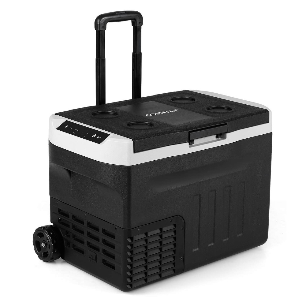 12 Volt Car Refrigerator w/ -4℉~68℉ Adjustable Range Divider for Camping