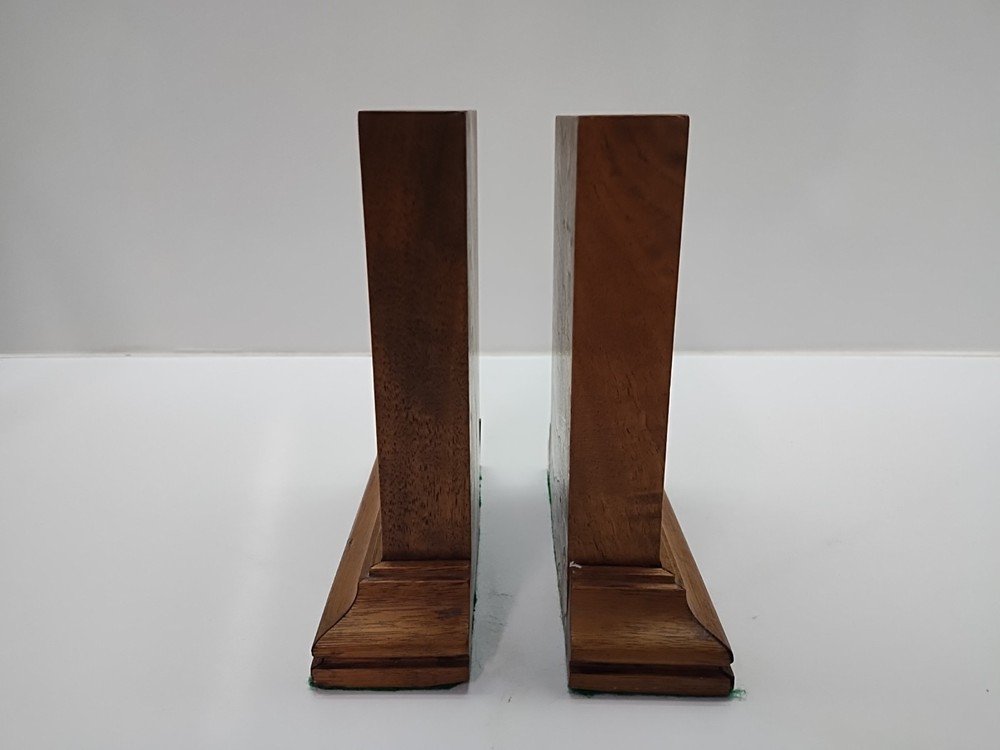 carved flower bookends