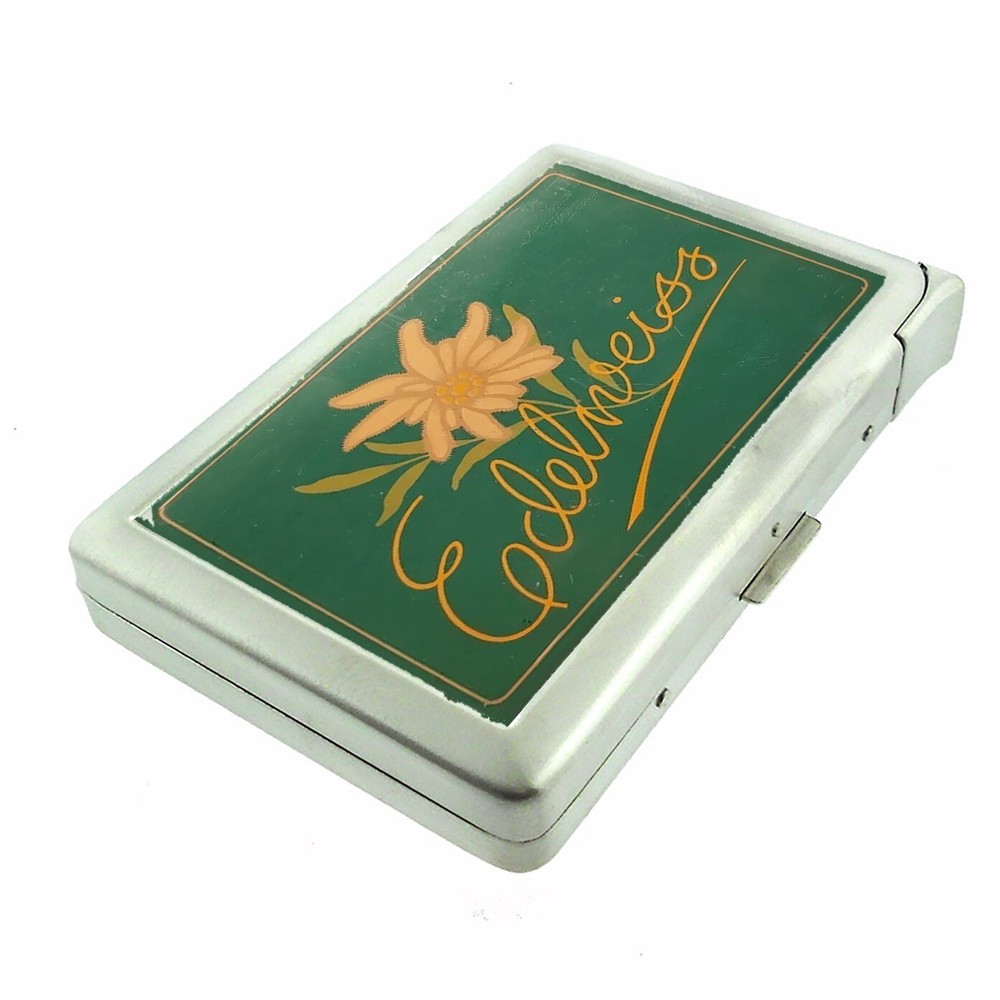 Vintage 60's Edel 100's Size Cig Case w/built in lighter Wallet