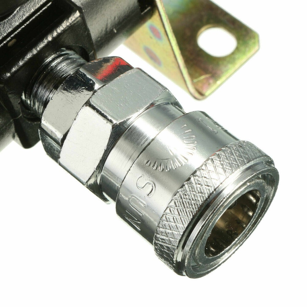 1/4" Air Compressor Filter Water Separator Trap Tools Kit With Regulator Gauge