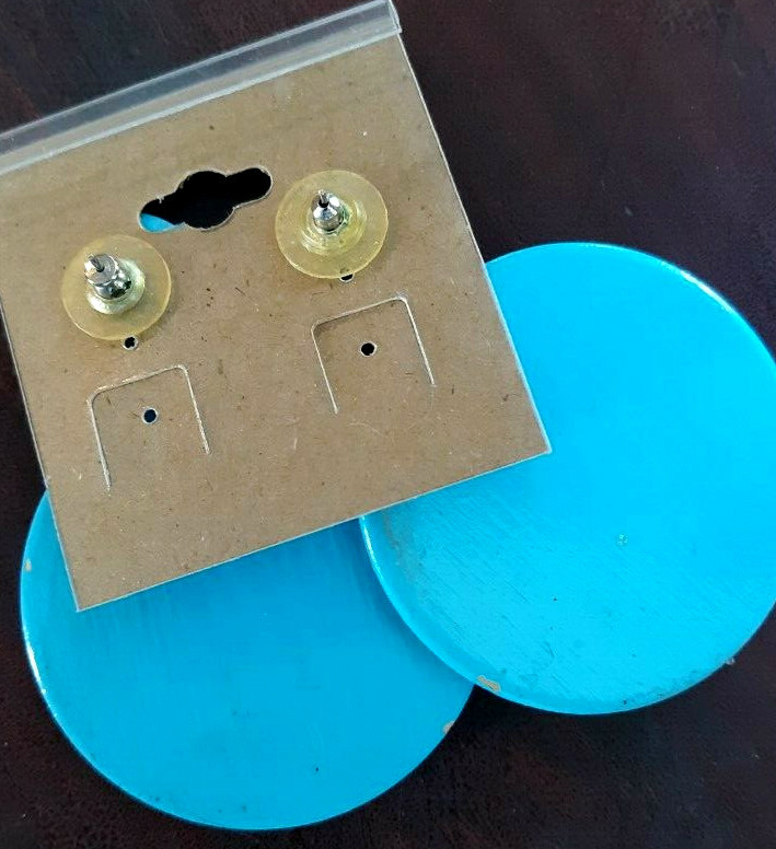 OOAK Kittens & Rhinestones Pierced Earrings - New