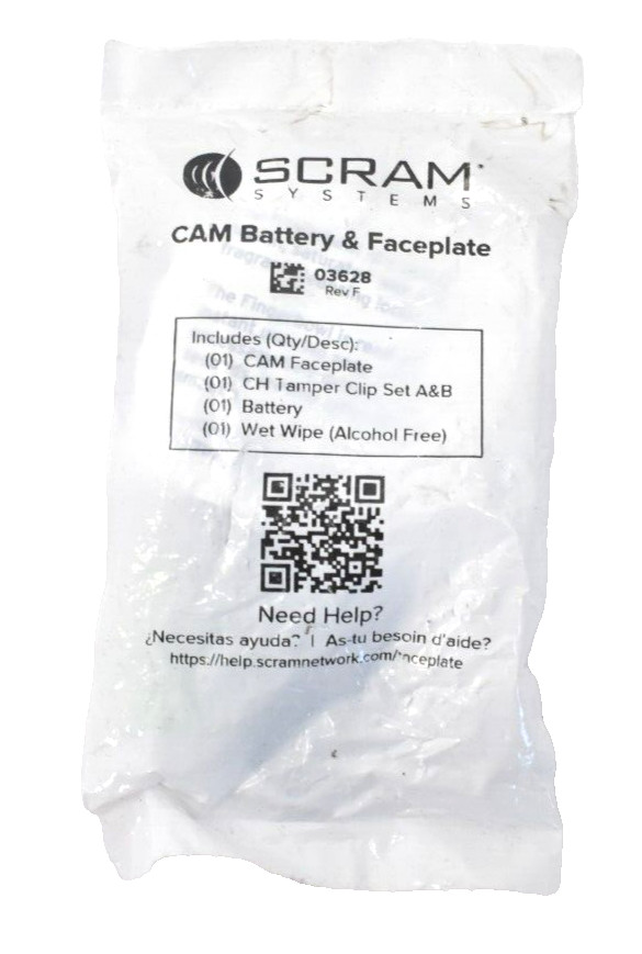 Scram Systems 03628 CAM Battery & Faceplate Kit Genuine OEM Replacement Set