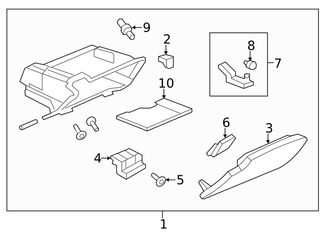 Genuine GM Light Cashmere Instrument Panel Compartment 20972809