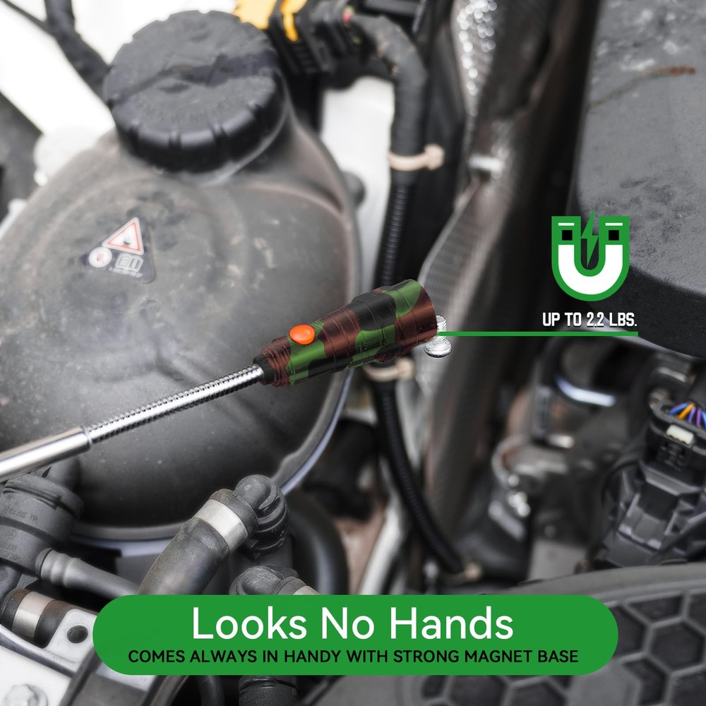 LED Magnetic Pickup Tools, Telescoping Magnetic Flashlights with Extendable M...