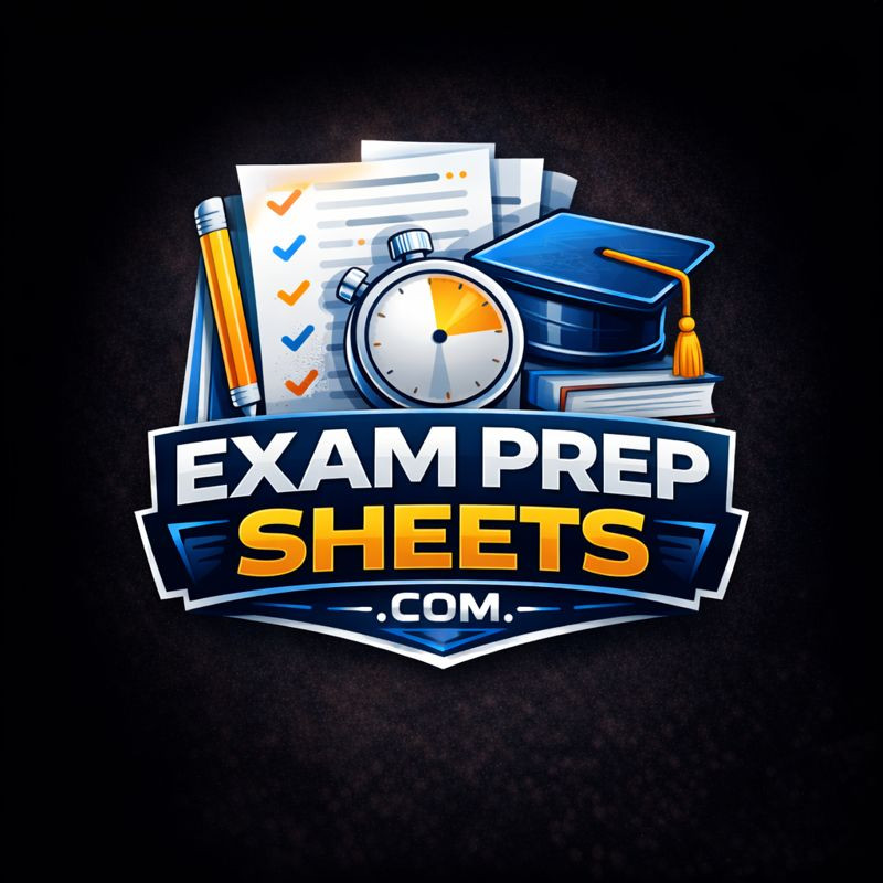 ExamPrepSheets.com – Exam Prep, Study Guides & Cheat Sheet Domain
