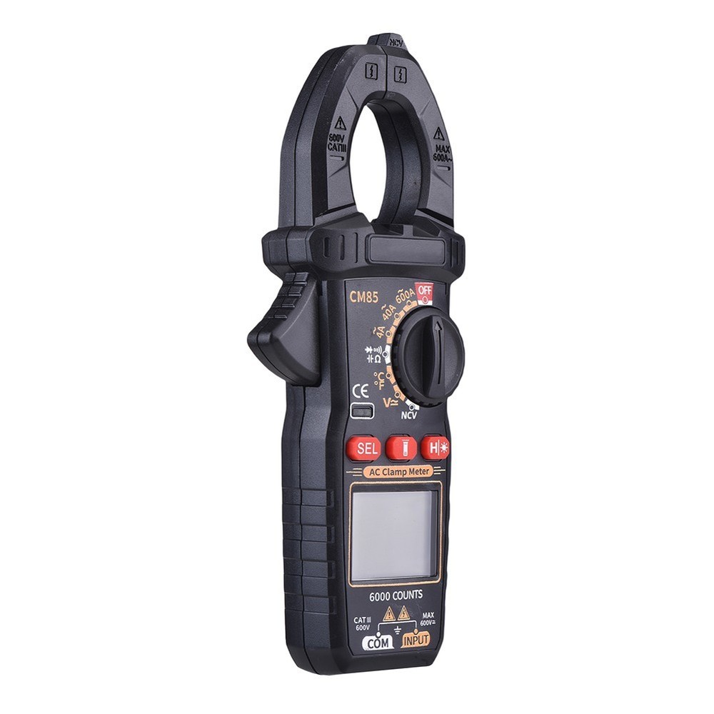 CM85 Clamp Meter with Backlight Flashlight NCV Diode Buzzer 6000 Count