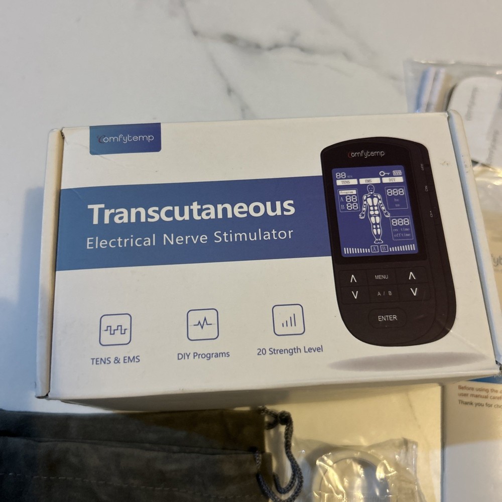 Comfytemp TENS EMS Unit Muscle Stimulator Tested Working w/ Box