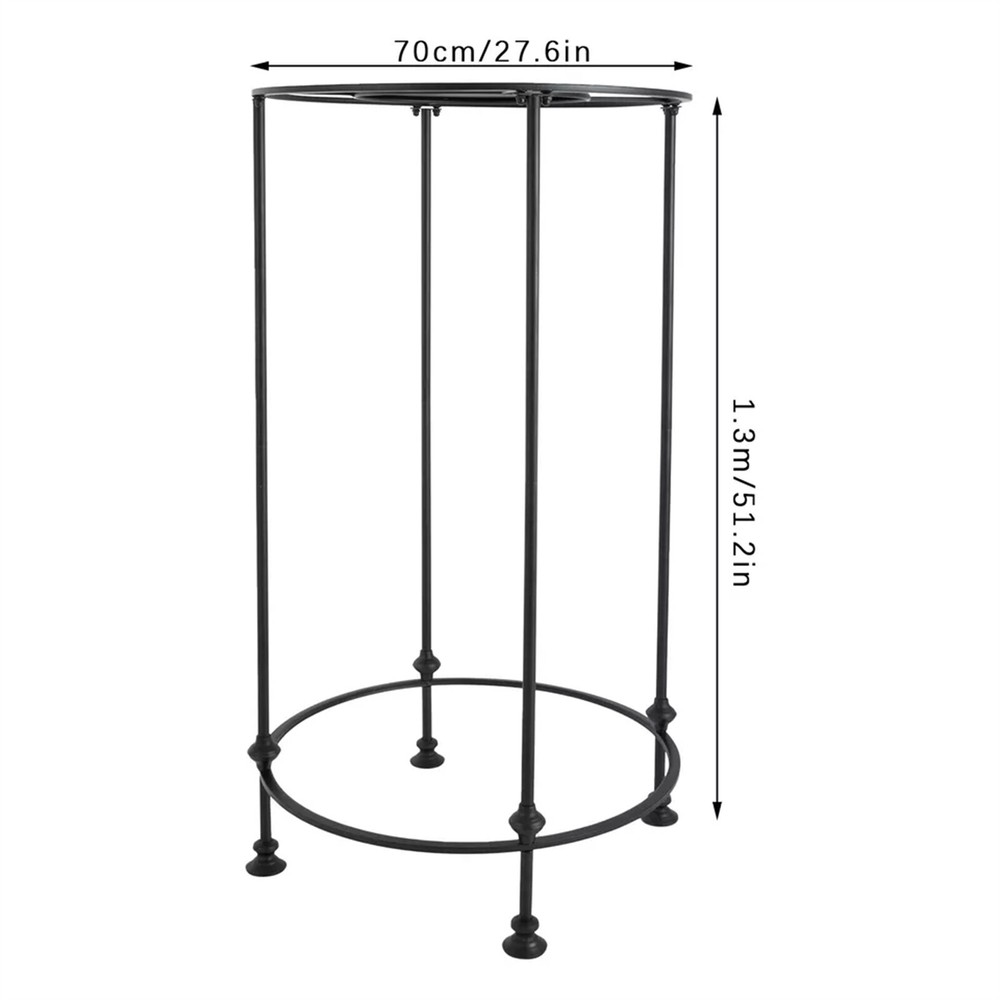 Freestanding Round Garment Display Retail Rack Clothes Store Display Rack Black