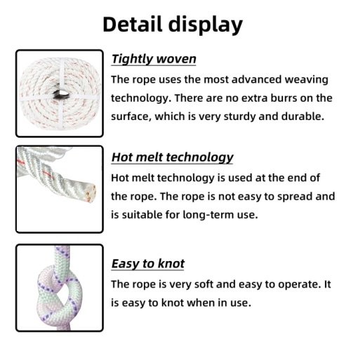 7200Lbs Double Braid Polyester Arborist Bull Rope Pulling Rigging Line 5/8"×150'