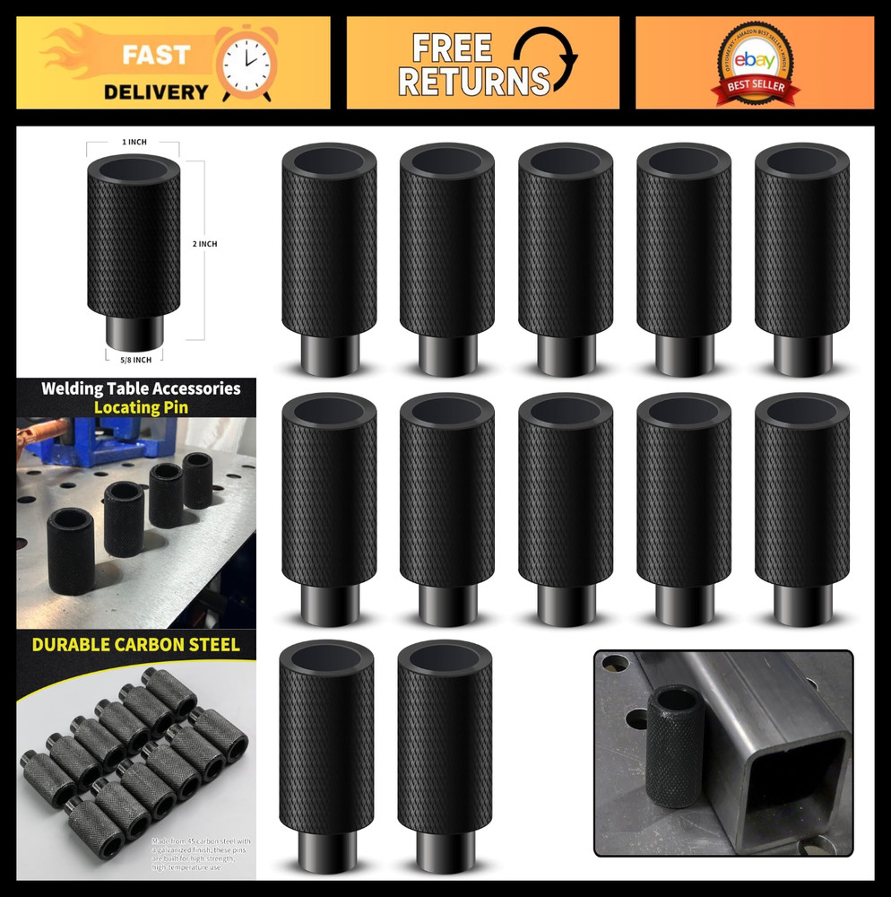 12 Pcs 5/8" x 2" Welding Table Locating Pins & Quick Setup Clamps - Stackable Ac