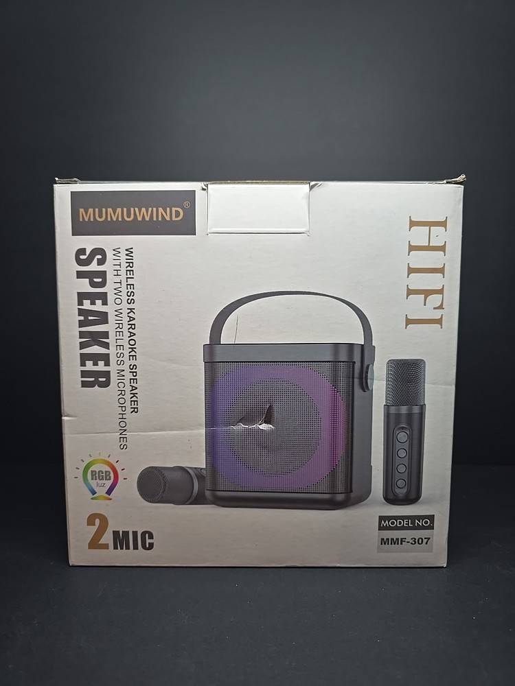 Bluetooth Karaoke Speaker with Two Wireless Microphones