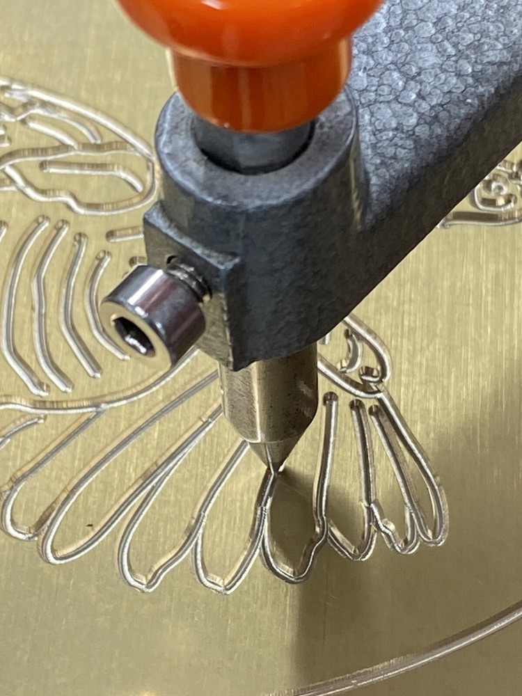 WILD TURKEY SOLID BRASS MASTER ENGRAVING PLATE FOR NEW HERMES FONT TRAY