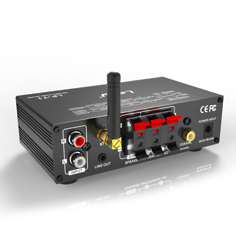 ‌2.1CH Bass-Boost Amplifier: Seamless AUX/RCA Input & Silent Operation‌