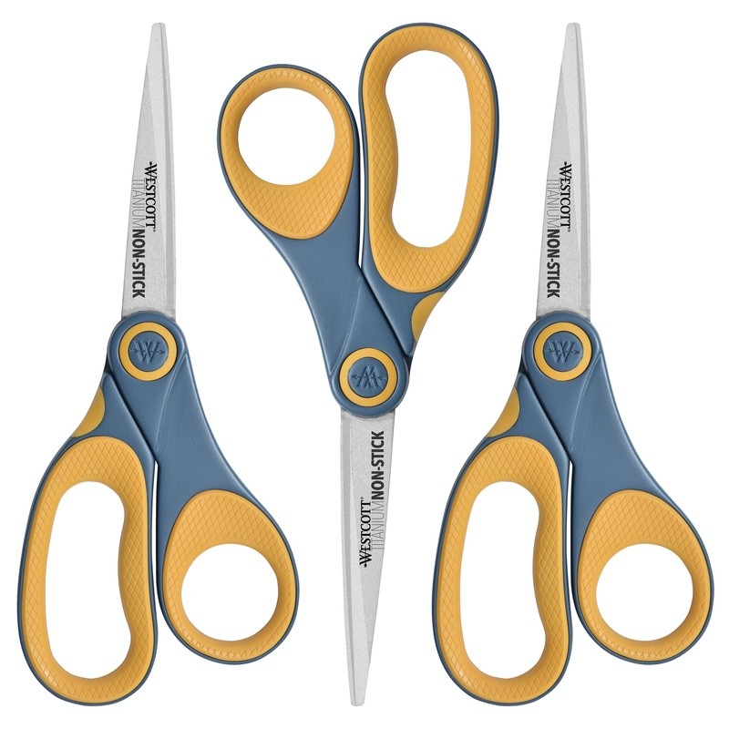 Titanium Bonded Non-Stick Straight Scissors Sharp Cutting Tools Office Crafts US