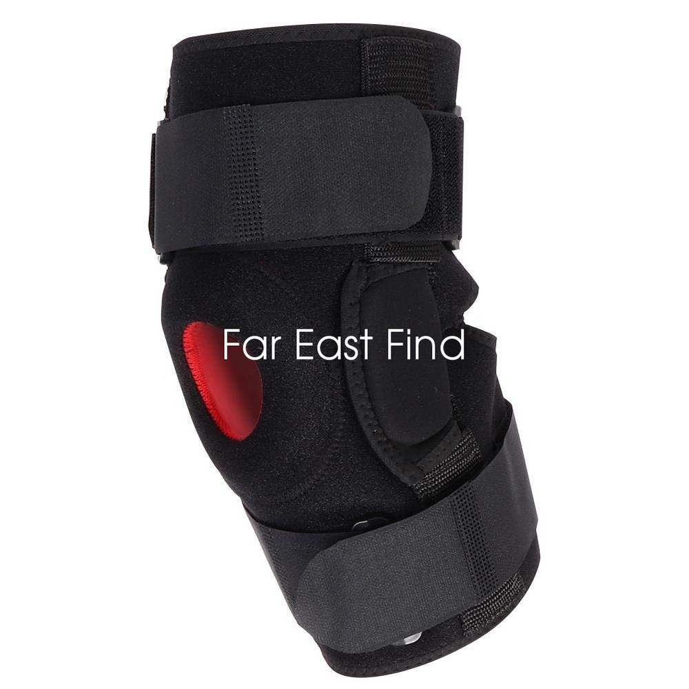 Hinged Knee Brace Compression Sleeve Joint Support Open Patella Stabilizer Wrap