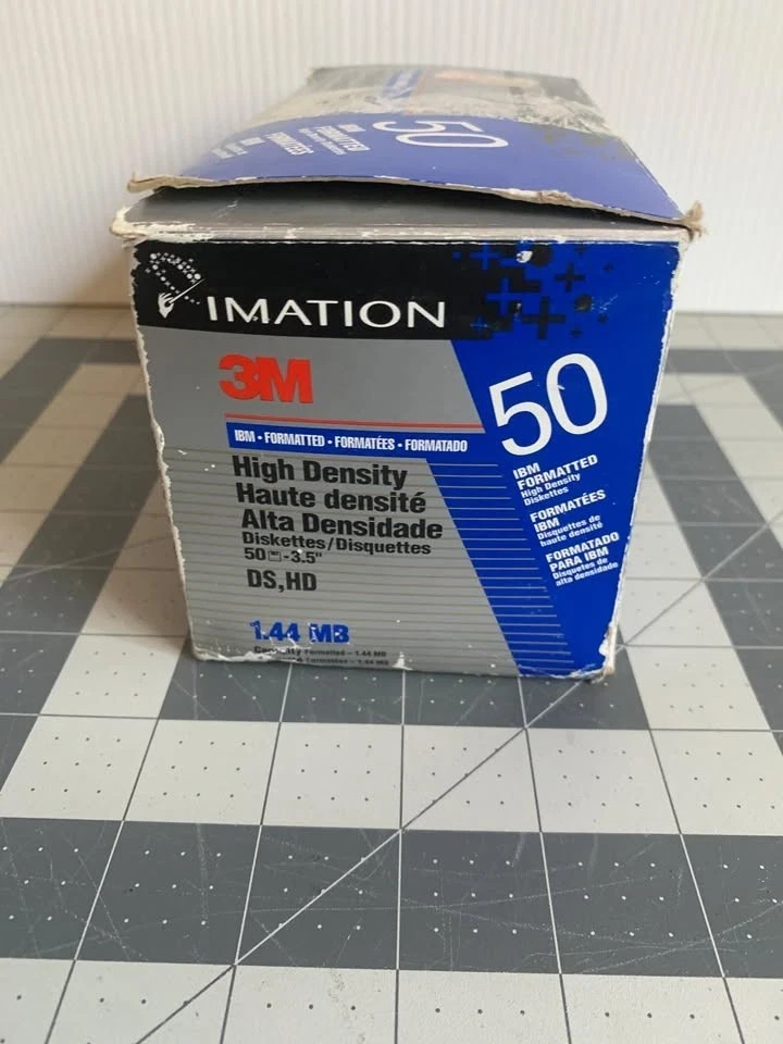 50 Pack Open Box 3M IMATION High Density Diskettes IBM Formatted DS HD Disk