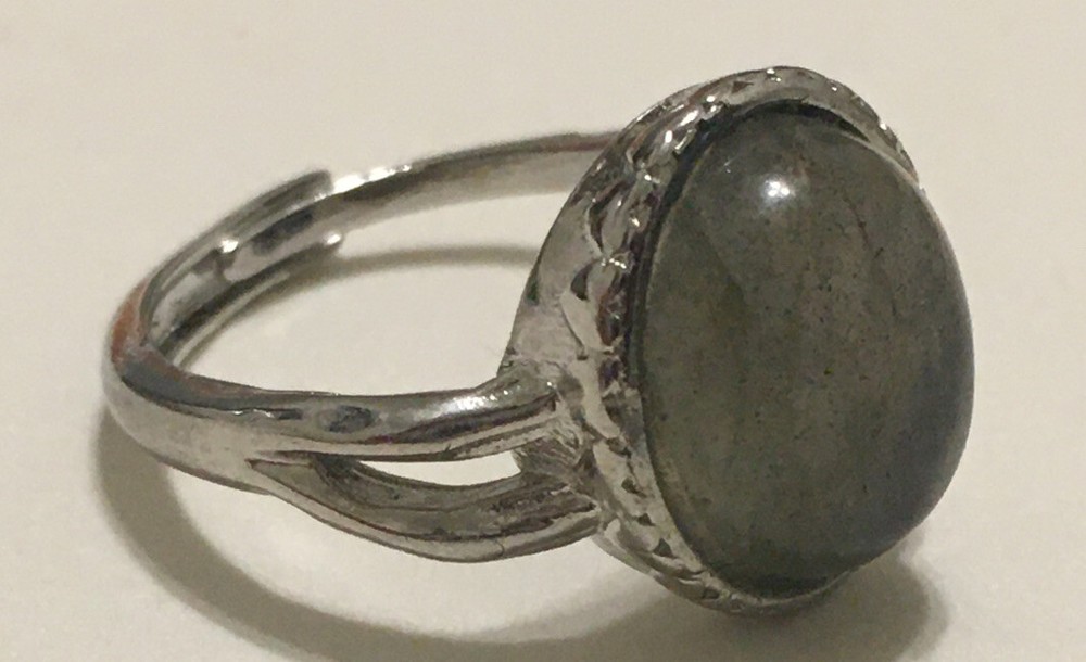 labradorite ring adjustable to size 7
