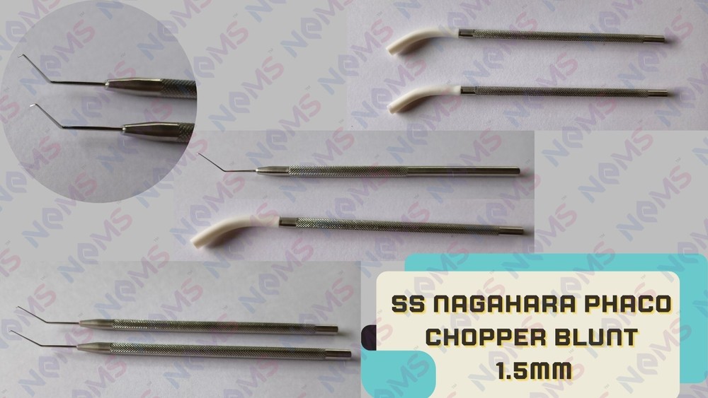 SS NAGAHARA Phaco Chopper Blunt Tip 1.5mm Cutting Edge Eye Instruments Forceps
