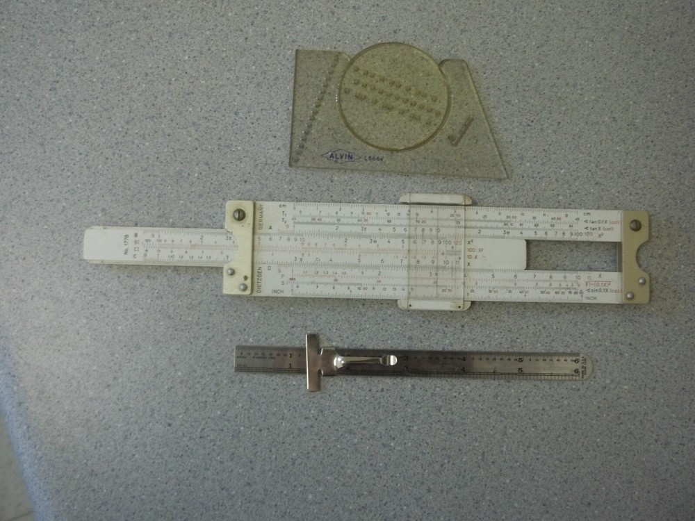 Architectural Drafting book and drafting tools ATS 1955 Beukema, Dietzgen