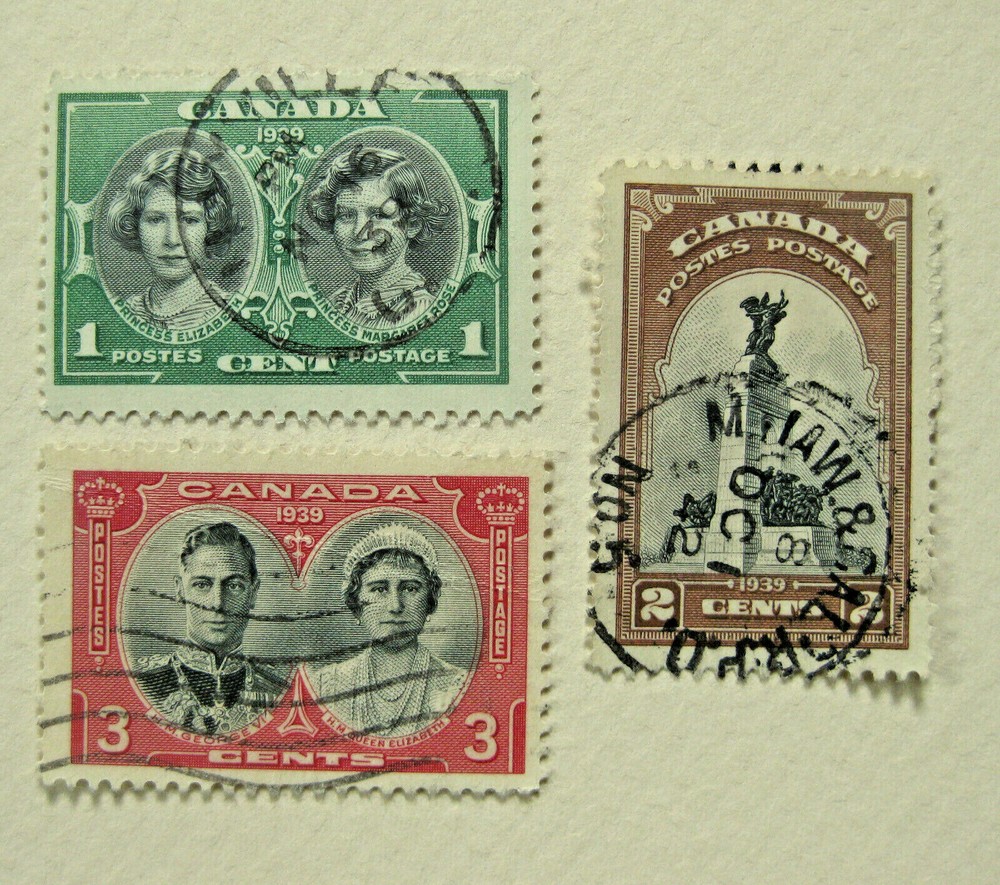 Canada Postage 13 Stamp Lot Mixed Value Individual and Blocks