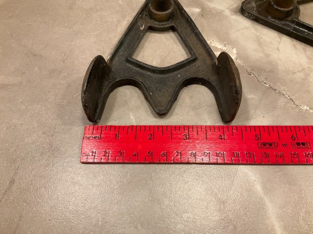Vintage Primitive Extension Ladder Brackets Cast Iron Hardware Repurpose
