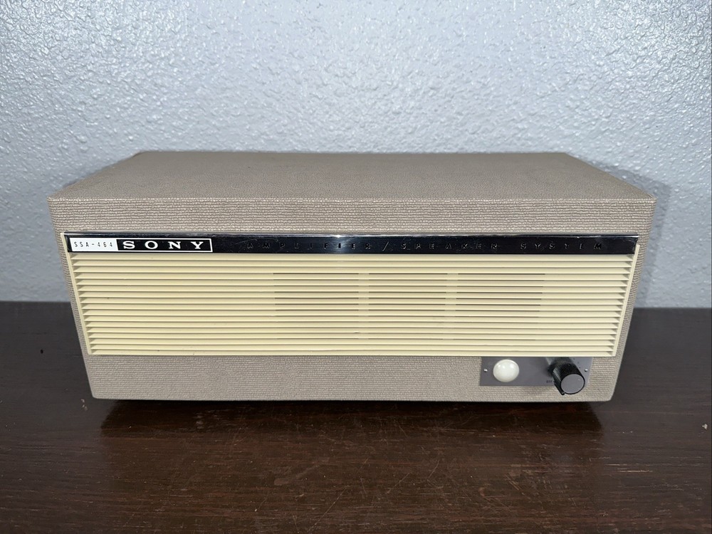 Vintage Sony Amplifier Speaker System Model SSA-464 (Tested/Read)